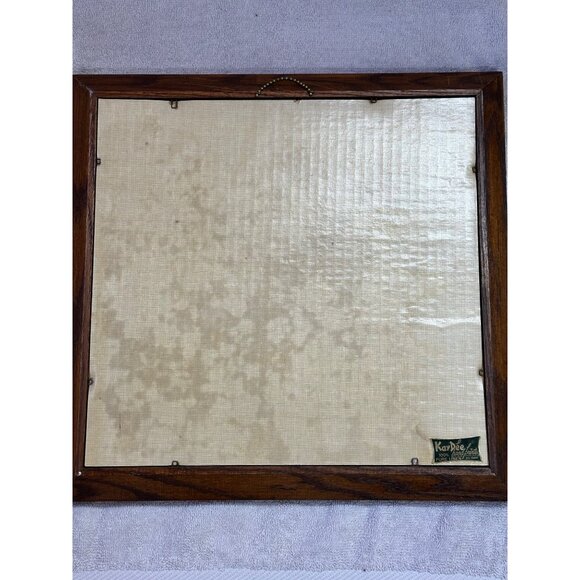 VTG Kay Dee 100% Pure Linen Handprint Hope Valley RN15424 Framed Wall Art 16" - Picture 4 of 9